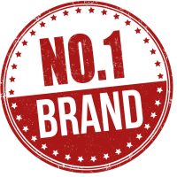 No. 1 brand sign or stamp on white background, vector illustration